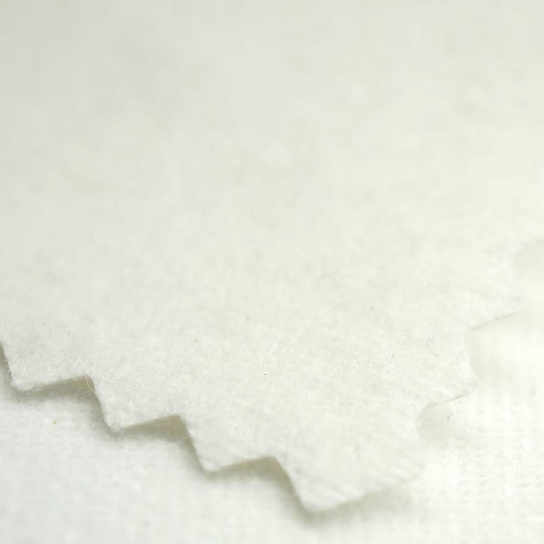 Tischmolton weiß Meterware, 150cm breit, Ökotex-zertifiziert