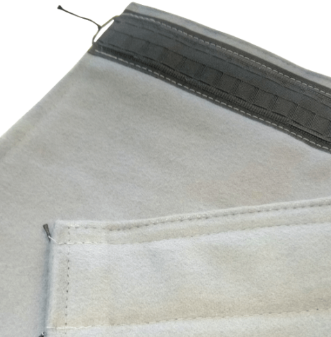 WOHNBEREICH Schallschutz Vorhang grau aus Kalmuck ÖKOTEX, Breite 142 oder 295cm