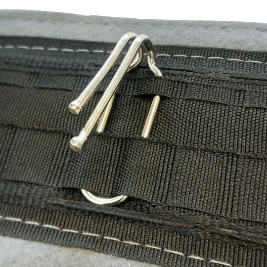 Akustikvorhang schwarz aus Kalmuck, B1, Breite: 290cm mit Schwerstegband