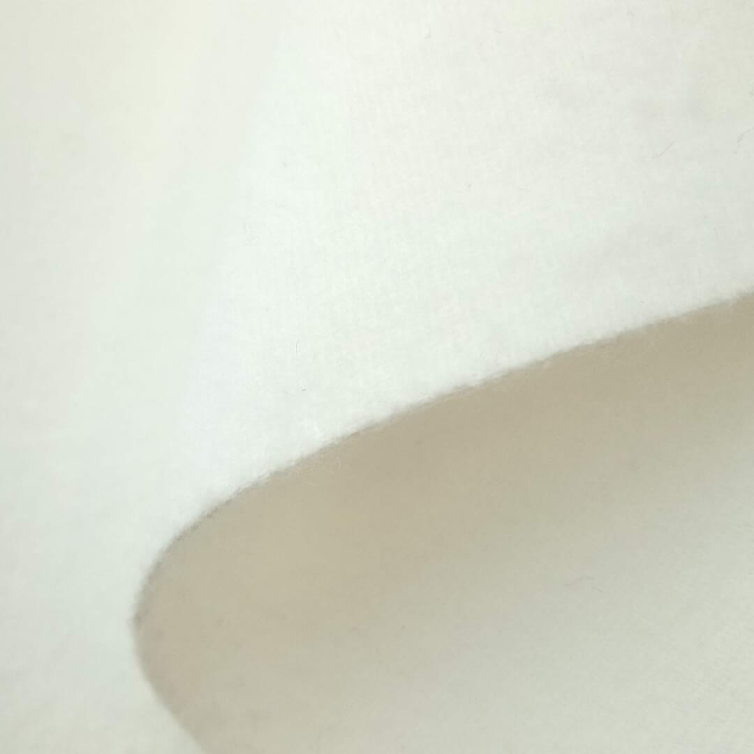 Tischmolton weiß Meterware, 100cm breit, Ökotex-zertifiziert